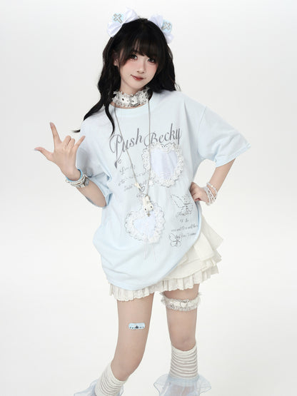 バレエリボン♡ハートレースTシャツ