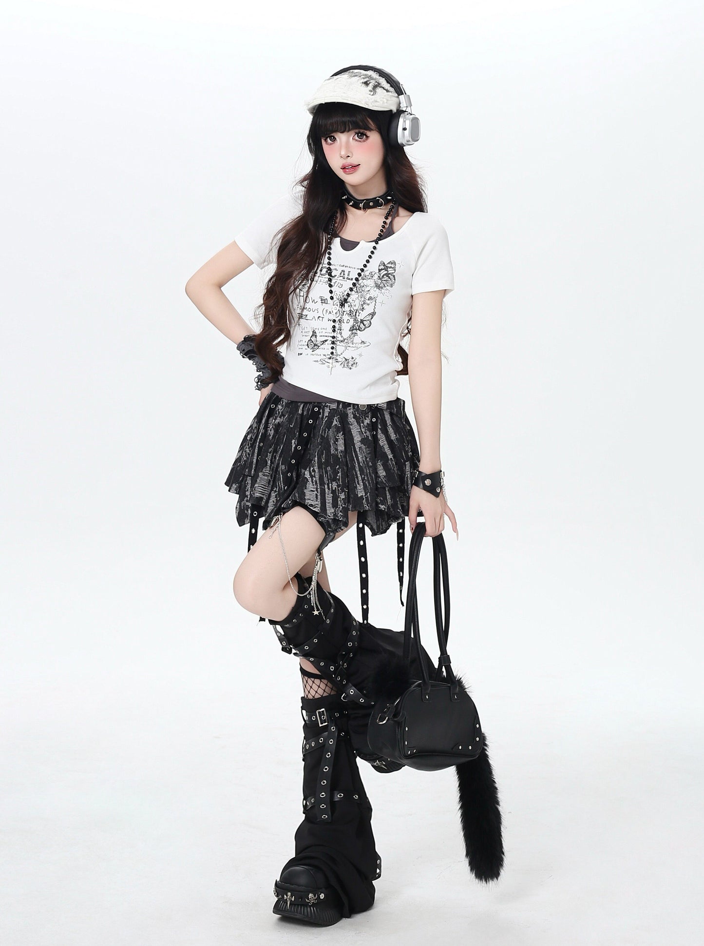 配色切替ホルターネッククロップドT