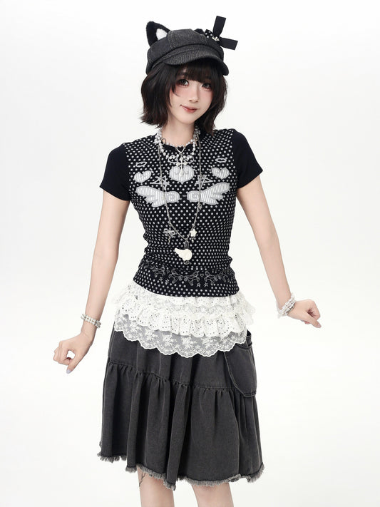ドットフィットショートTシャツ