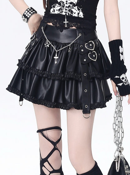 チェーン♡パンクティアードスカート