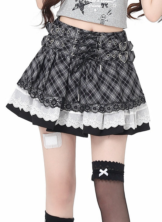 バレリーナ風レースAラインスカート