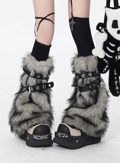 ダークガール暖かレッグウォーマー