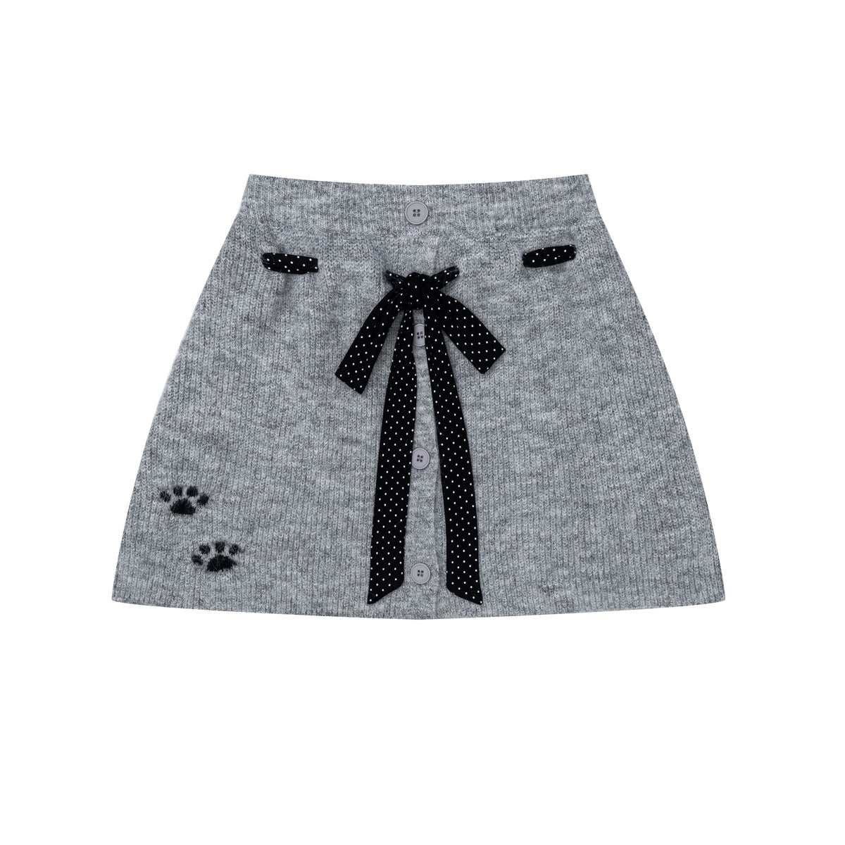 ねこ刺繍シャギーニットカーディガン