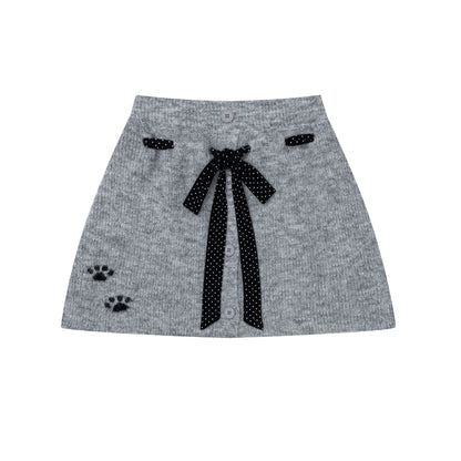 ねこ刺繍シャギーニットカーディガン