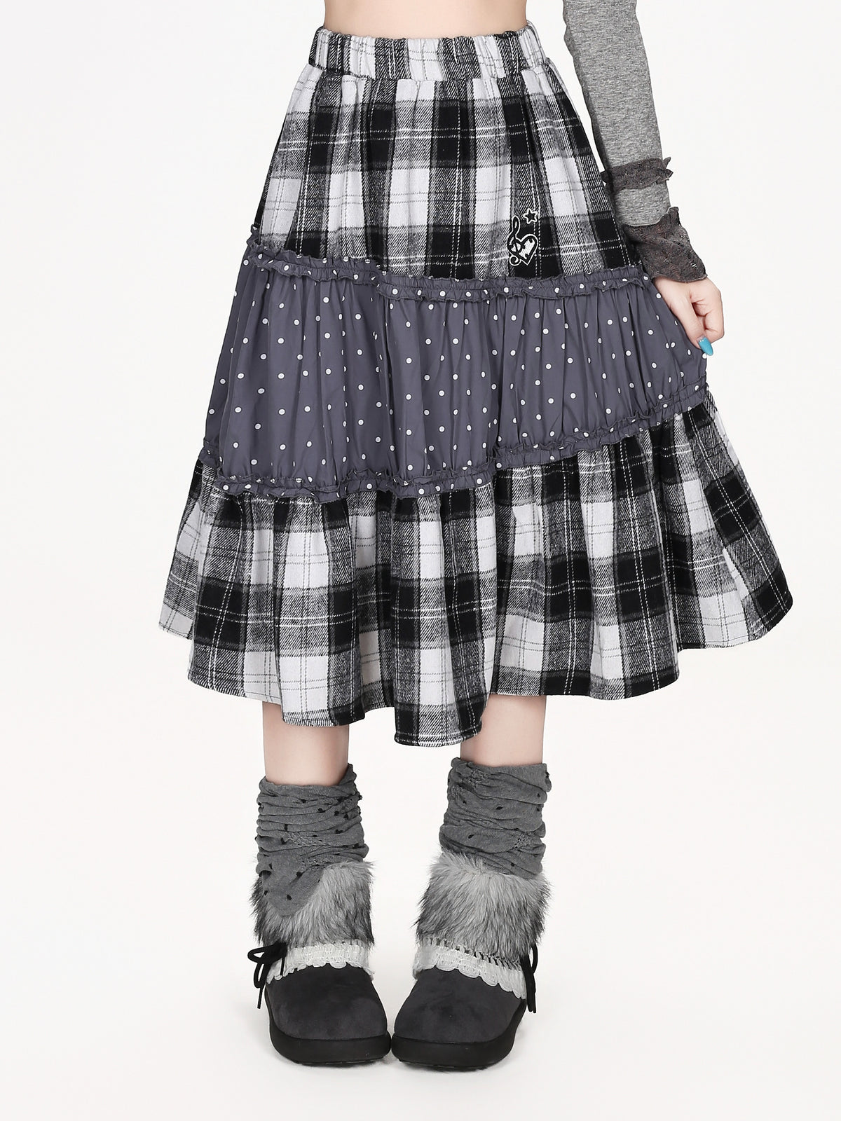 子鹿柄ふわふわダッフルベスト
