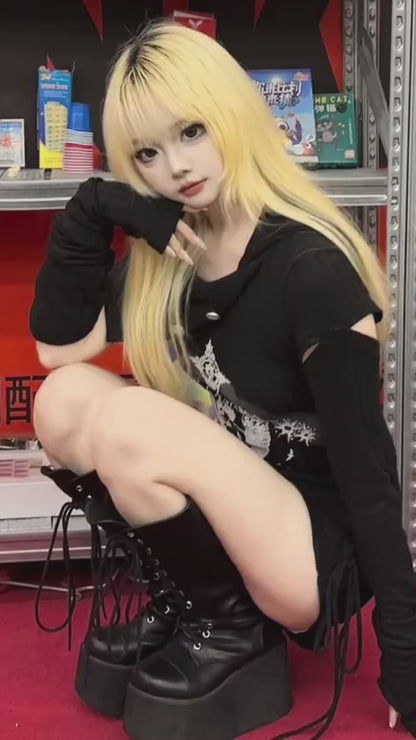 ポロ襟タイトニット